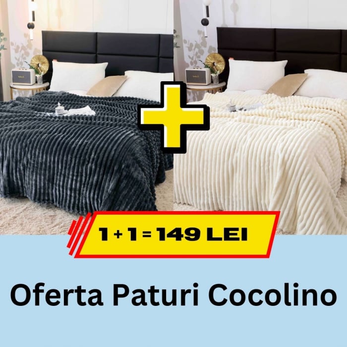 paturi cocolino 1+1 50 lei Pachet promotional 1 + 1 Patura Cocolino, LP-PPPC-5