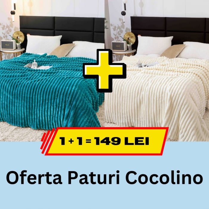 paturi cocolino 1+1 50 lei Pachet promotional 1 + 1 Patura Cocolino, LP-PPPC-6