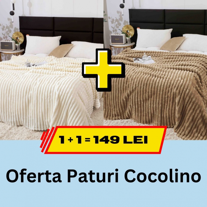 paturi cocolino 1+1 50 lei Pachet promotional 1 + 1 Patura Cocolino, LP-PPPC-8