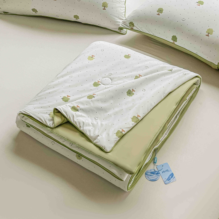 Pilotă de Vară Premium Cooling Touch 200x230 cm + 2 Fețe de Pernă 50x70 cm – Efect Răcoritor - Verde inchis [2]