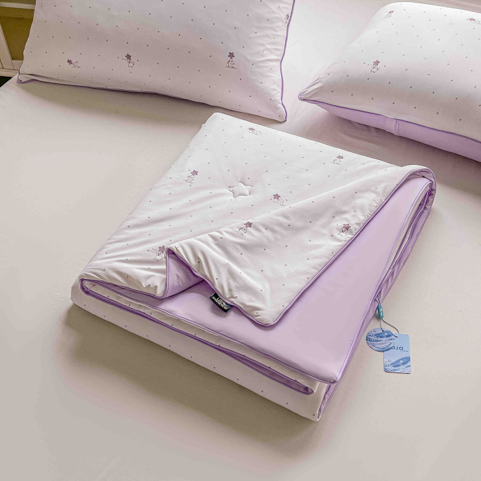 Pilotă de Vară Premium Cooling Touch 200x230 cm + 2 Fețe de Pernă 50x70 cm – Efect Răcoritor - Lila [2]