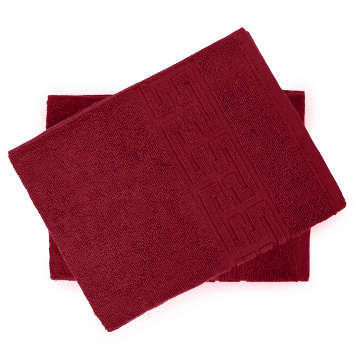 Set 2 Prosoape, Greek, Bumbac 100%, 550g/m², Visiniu [2]