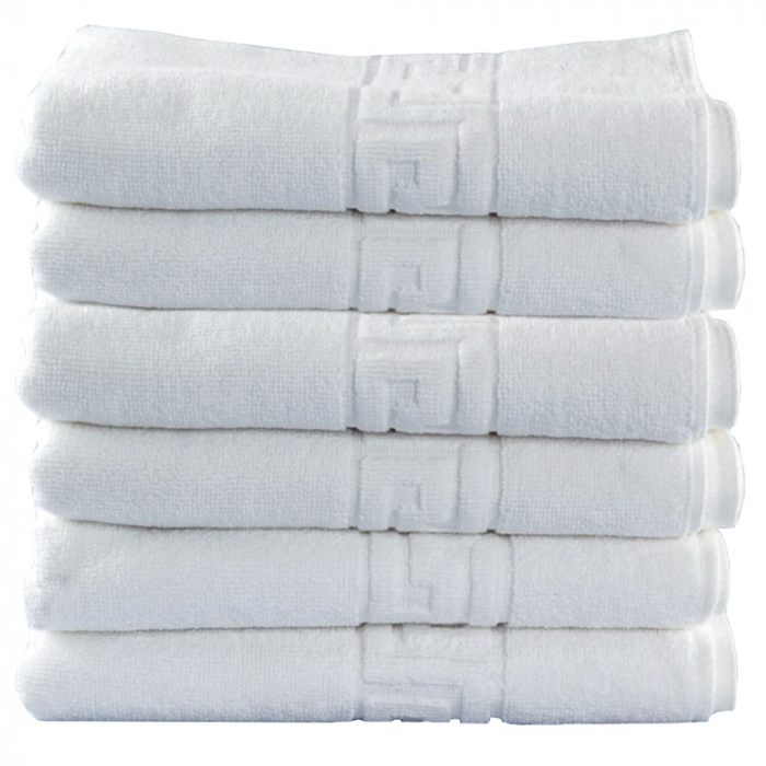 Set 24 Prosoape Hotel, Bumbac 100%, 70x140 - Alb [4]