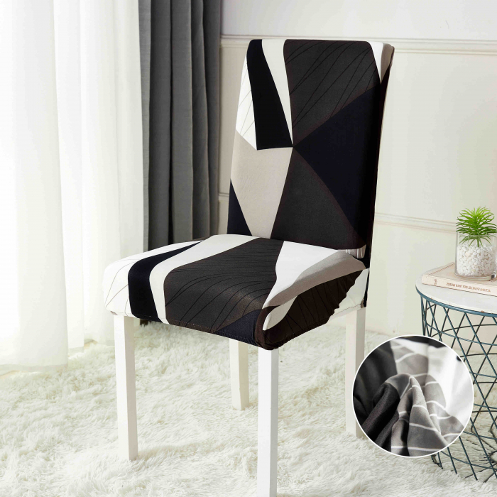 Set 6 Huse Scaune - Black White Modern