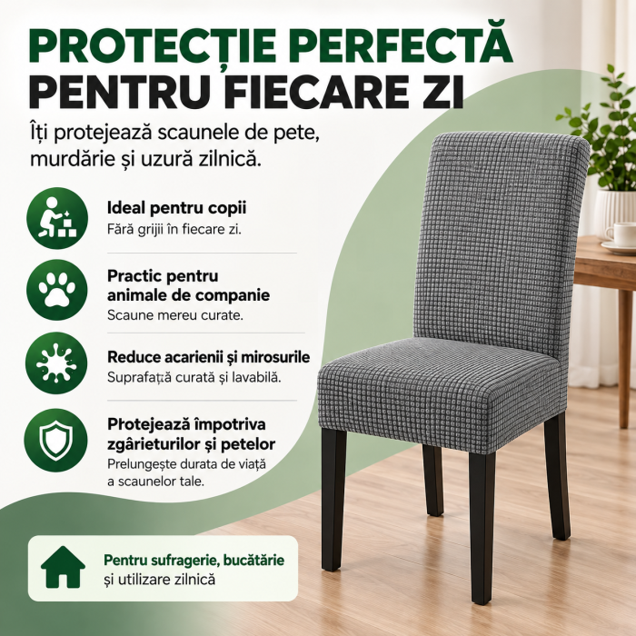 Set 6 Huse Universale Elastice pentru Scaune - Protecție și Aspect Modern [4]