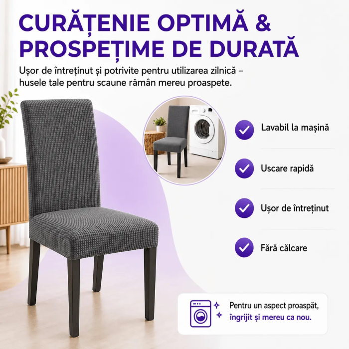 Set 6 Huse Universale Elastice pentru Scaune - Protecție și Aspect Modern [8]