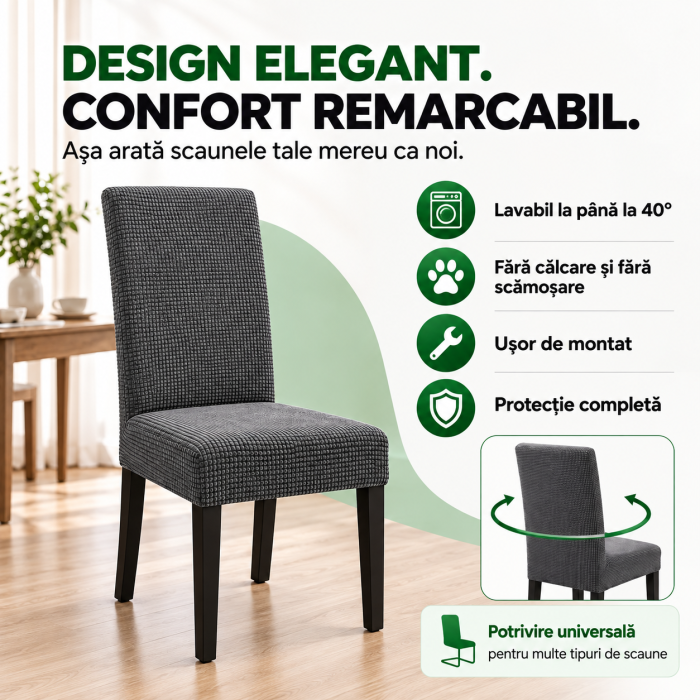Set 6 Huse Universale Elastice pentru Scaune - Protecție și Aspect Modern [5]