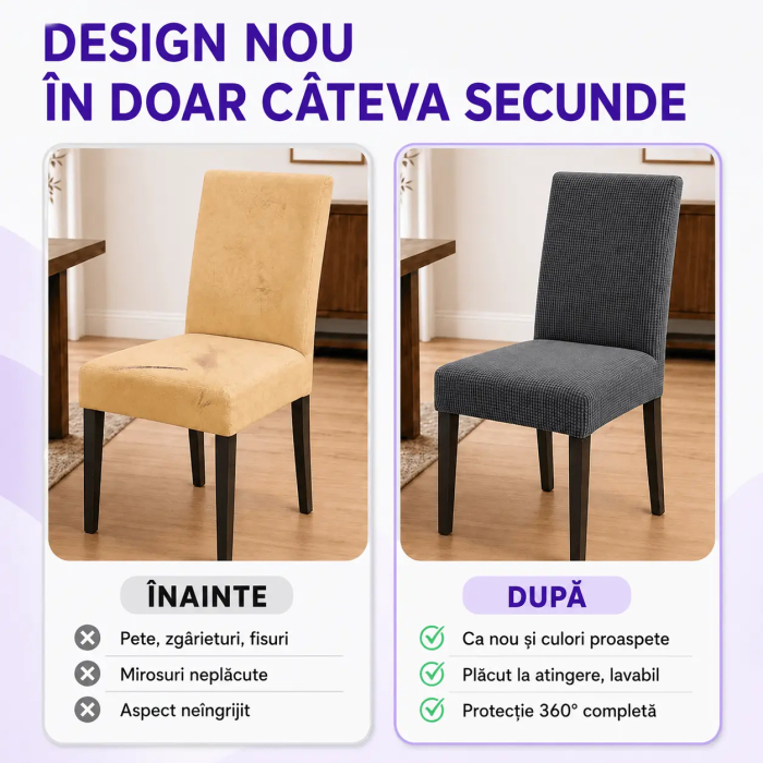 Set 6 Huse Universale Elastice pentru Scaune - Protecție și Aspect Modern [3]