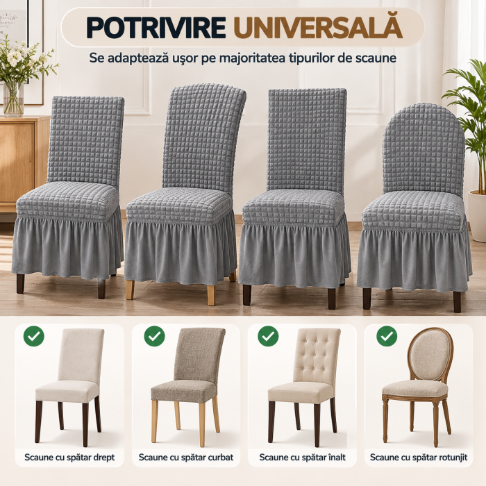 Set 6 Huse Universale pentru Scaune cu Volănaș [2]