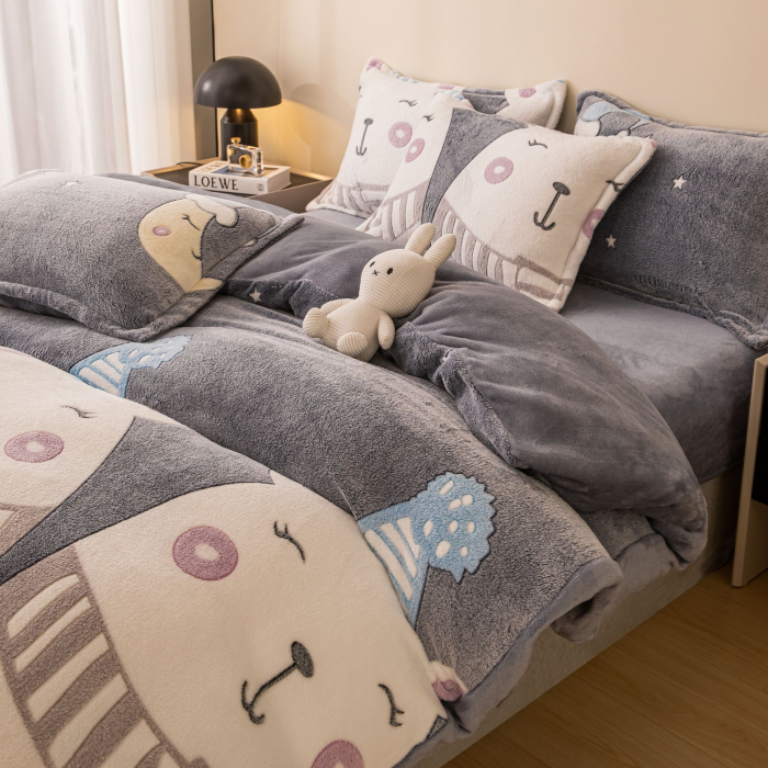 Set Lenjerie Cocolino, 4 Piese, Pat 1 Persoana - Urs Polar [2]