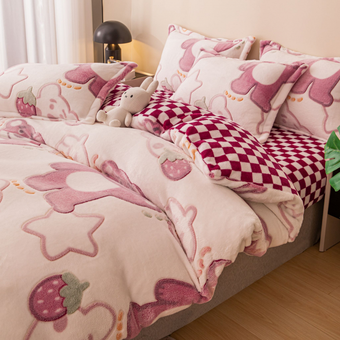 Set Lenjerie Cocolino, 4 Piese, Pat 1 Persoana - Ursulet & Zmeura [2]
