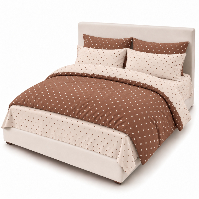 Set Lenjerie de Pat Finet 6 Piese, Bumbac Finet, Fara Elastic LP-FNFE-120