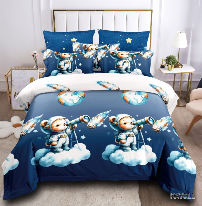 Lenjerie de Pat 1 Persoana Finet Premium cu Model Animat