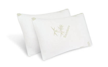 Set 2 Perne Memory Foam cu Husă detasabila din Bambus, 50x70 cm [1]