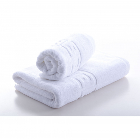 Set 2 Prosoape Hotel, Bumbac 100%, 80x160 - Alb [0]