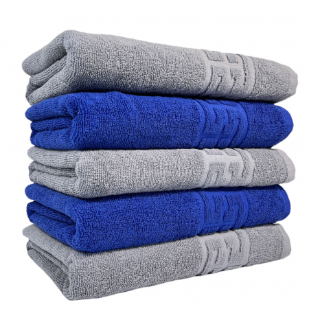 PROSOAPE BUMBAC 100% - Set 5 Prosoape Baie, Bumbac 100% Albastru,Gri
