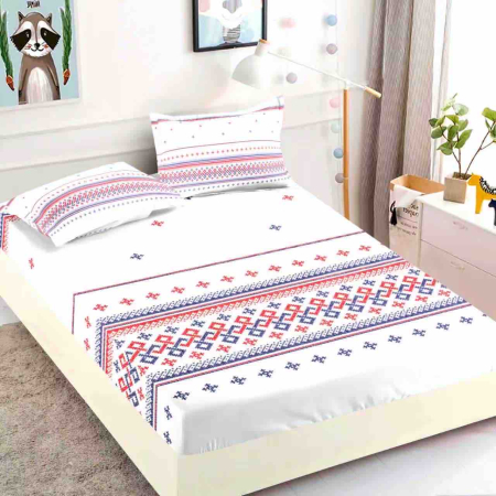 HUSE DE PAT CU ELASTIC - Husă de Pat cu Elastic din Finet + 2 Fețe de Pernă, 180x200 cm – LPHBFCE17