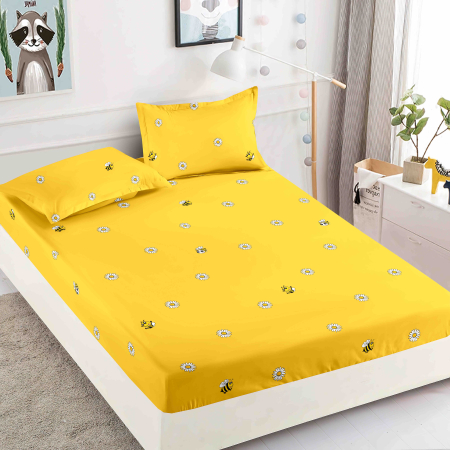 HUSE DE PAT CU ELASTIC - Husă de Pat cu Elastic din Finet + 2 Fețe de Pernă, 180x200 cm – LPHBFCE4