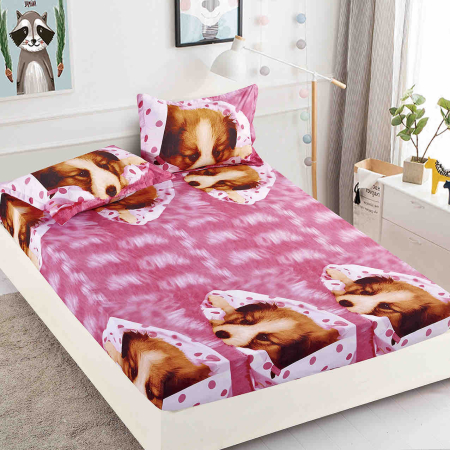 HUSE DE PAT CU ELASTIC - Husă de Pat cu Elastic din Finet + 2 Fețe de Pernă, 180x200 cm – LPHBFCE61
