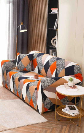 HUSE CANAPEA 2 LOCURI - Husă Elastică pentru Canapea 2 Locuri – Geometric Modern