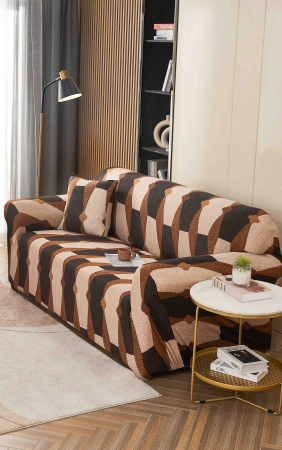 HUSE CANAPEA 2 LOCURI - Husă Elastică pentru Canapea 2 Locuri – Coffee Retro