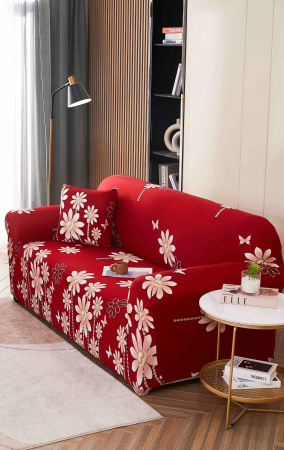 HUSE CANAPEA 2 LOCURI - Husă Elastică pentru Canapea 2 Locuri – Scarlet Daisy