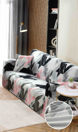 HUSE CANAPEA 2 LOCURI - Husă Elastică pentru Canapea 2 Locuri – Pink Marble