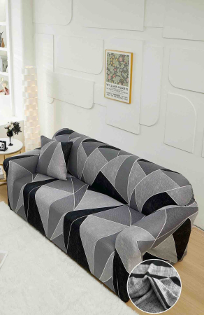HUSE CANAPEA 2 LOCURI - Husă Elastică pentru Canapea 2 Locuri – Graphite Geometry