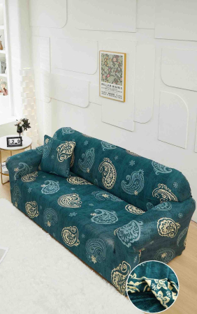 HUSE CANAPEA 2 LOCURI - Husă Elastică pentru Canapea 2 Locuri – Royal Paisley Turcoaz