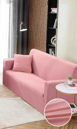 HUSE CANAPEA 2 LOCURI - Husă Elastică pentru Canapea 2 Locuri – Soft Pink