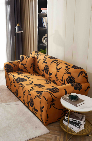 HUSE CANAPELE 3 LOCURI - Husă Elastică pentru Canapea 3 Locuri – Golden Bloom