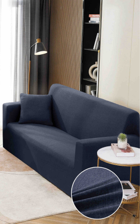 HUSE CANAPELE 3 LOCURI - Husă Elastică pentru Canapea 3 Locuri – Midnight Blue