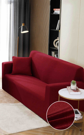 HUSE CANAPELE 3 LOCURI - Husă Elastică pentru Canapea 3 Locuri – Royal Burgundy