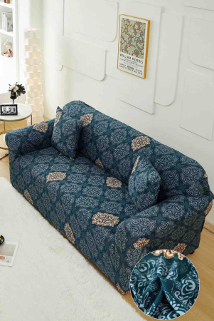 HUSE CANAPELE 3 LOCURI - Husă Elastică pentru Canapea 3 Locuri – Royal Mosaic Blue