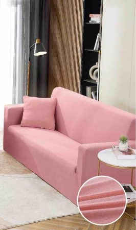 HUSE CANAPELE 3 LOCURI - Husă Elastică pentru Canapea 3 Locuri – Soft Pink