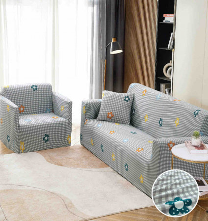 Huse Canapele & Fotolii - Husa Elastica Pentru Fotoliu/ Canapea/ Coltar - Floricele