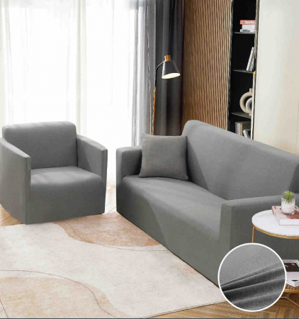 Huse Canapele & Fotolii - Husa Elastica Pentru Fotoliu/ Canapea/ Coltar - UNI Gri