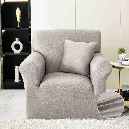 HUSE FOTOLII - Husă Elastică pentru Fotoliu cu Brațe – Silver Grey