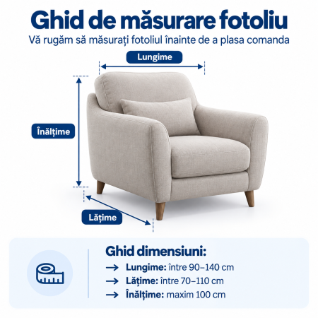 Huse Elastice pentru Fotoliu, Canapea și Colțar – Feather Grey [1]