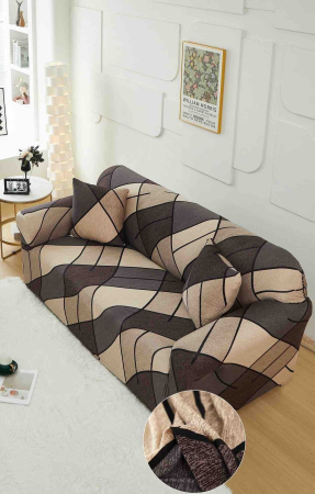 HUSE CANAPELE, SCAUNE & FOTOLII - Huse Elastice pentru Fotoliu, Canapea și Colțar – Mocha Geometry