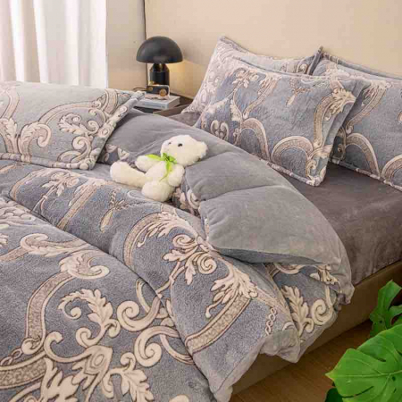 Lenjerie Cocolino Pat Dublu, 4 piese, cu ELASTIC - Royal [2]