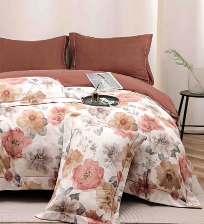 Lenjerie De Lux In Cutie Cadou, Bumbac Finet, 6 Piese - Flori Pictate [1]