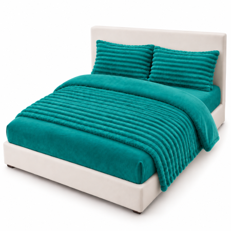 LENJERII DE PAT - Lenjerie de Pat Cocolino cu Elastic 180x200 cm, 4 Piese