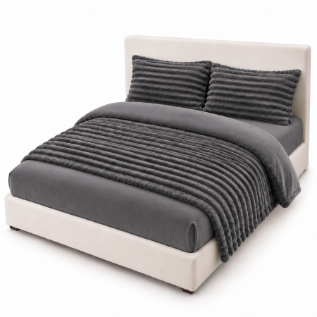 Lenjerie de Pat Cocolino cu Elastic 180x200 cm, 4 Piese