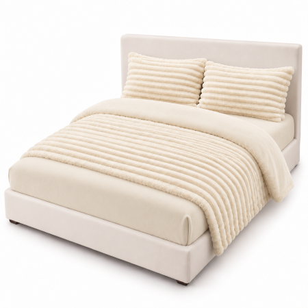 Lenjerie de Pat Cocolino cu Elastic 180x200 cm, 4 Piese