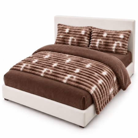 Lenjerie de Pat Cocolino cu Elastic 180x200 cm, 4 Piese