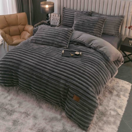 Lenjerie de Pat Cocolino cu Elastic 180x200 cm, 4 Piese