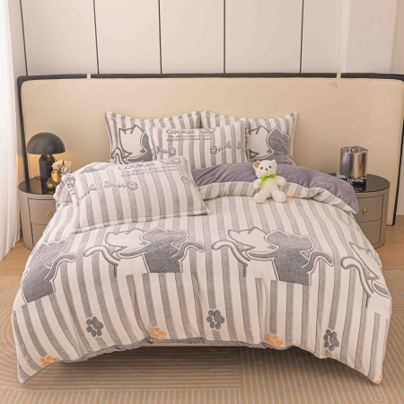 Lenjerii Cocolino - Lenjerie de Pat Cocolino cu Elastic 180x200 cm, 4 Piese – LPCCE7