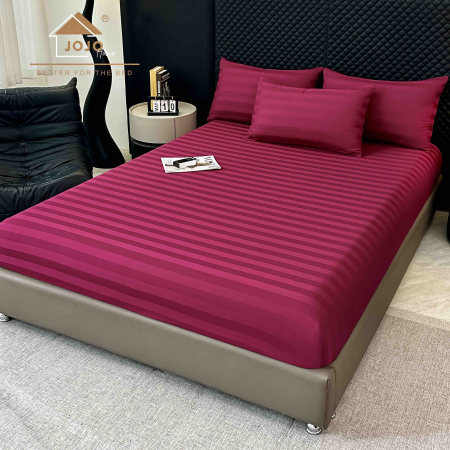 Lenjerie de Pat Damasc Deluxe Luxury, 100% Bumbac Premium, 6 Piese, Cearceaf cu Elastic 180x200 cm, Husă Pilotă 200x230 cm, Confort Hotelier 5★ [4]