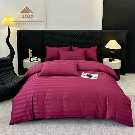 Lenjerie de Pat Damasc Deluxe Luxury, 100% Bumbac Premium, 6 Piese, Cearceaf cu Elastic 180x200 cm, Husă Pilotă 200x230 cm, Confort Hotelier 5★ [1]